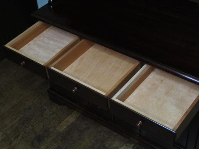 美品 松本民芸家具 ミズメザクラ 無垢材 C型 食器棚 定価935,000円