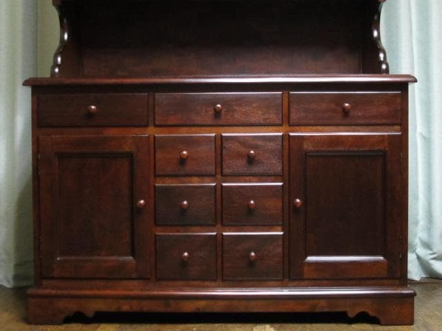 美品 松本民芸家具 ミズメザクラ 無垢材 C型 食器棚 定価935,000円