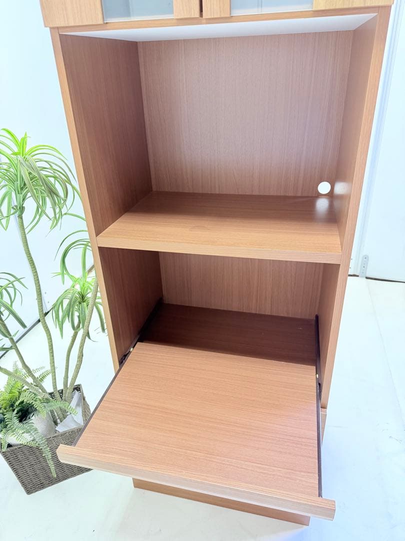 ライトウッド仕上げの　レンジボード スリムタイプ