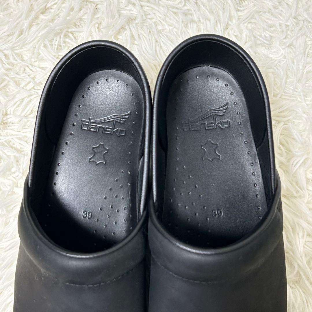 ダンスコ　プロフェッショナル　ブラック　25センチ　サボサンダル　オイルドレザー