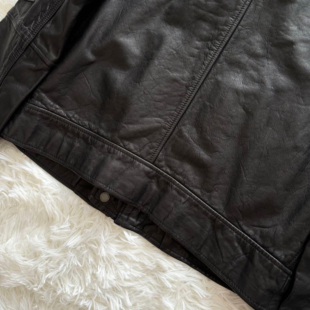 タグ付き【ポロラルフローレン】ライダース　Mサイズ　黒　定価約14万円