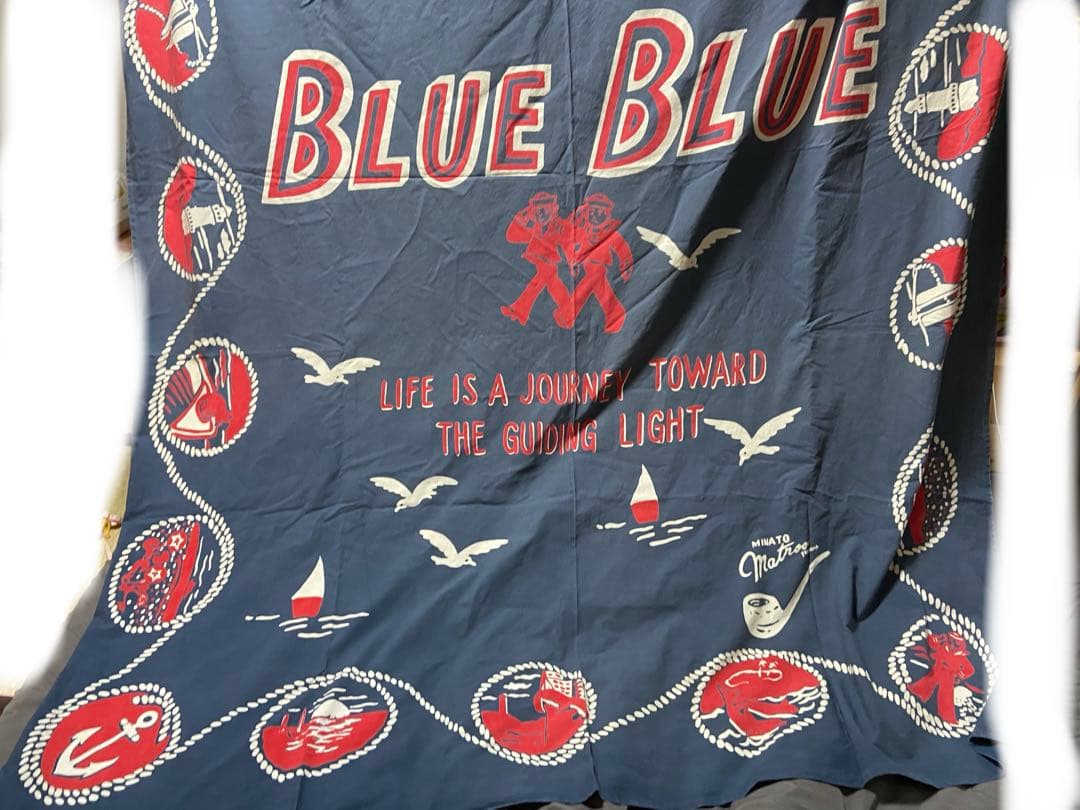 BLUE BLUE コットン　布地　ハリウッドランチマーケット　タペストリー大判