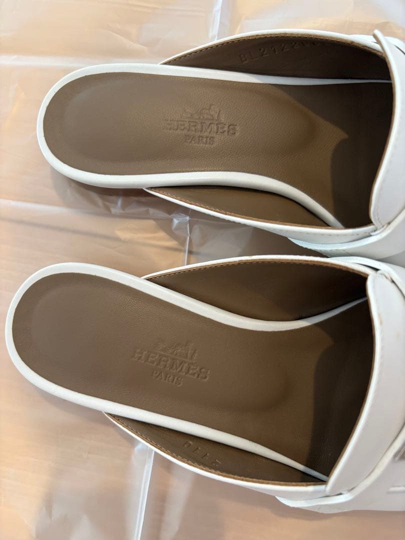 エルメス OZ オズ　ホワイト 白 ミュール　　サンダル 34