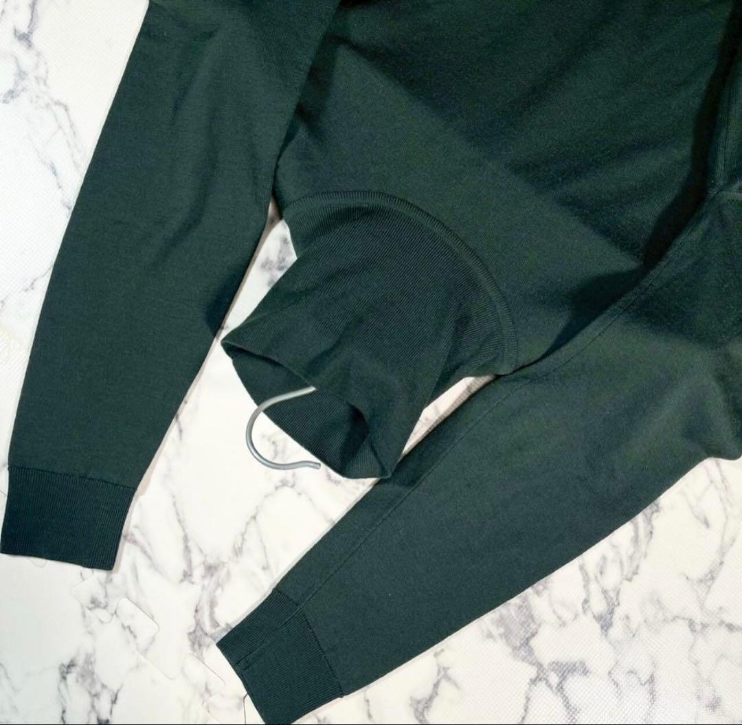 John Smedley メリノウール タートルネック ダークグリーン　S