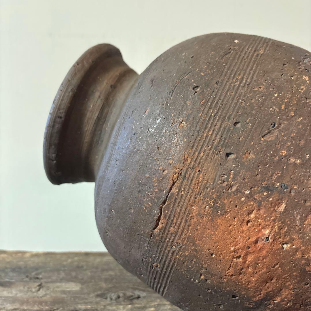 古備前壷　室町時代頃　古丹波　古越前　古信楽　瀬戸　骨董　花器　古陶磁　検:李朝