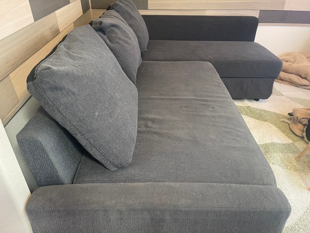 ダークグレー コーナーソファ　イケヤ