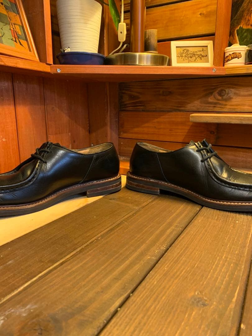 Anchor Bridge チロリアンシューズ　黒レザー 26〜26.5相当