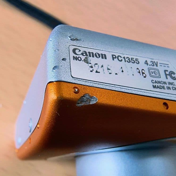 Canon IXY DIGITAL 110IS オレンジ 純正皮ケース付 動作品