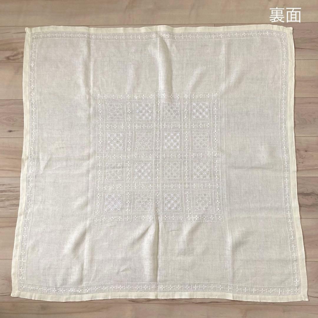 【SALE】北欧ヴィンテージ丁寧なニードルワークが施されたテーブルクロス