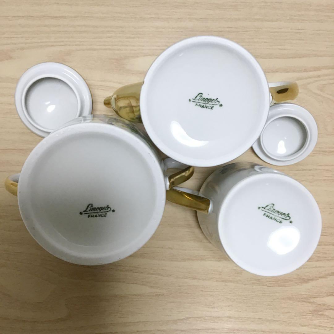 リモージュ　勿忘草　ティーセット　3点セット