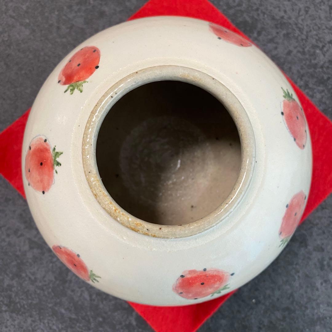 新品【やまぐちあさこ】粉引きイチゴうさぎの鏡餅(大)