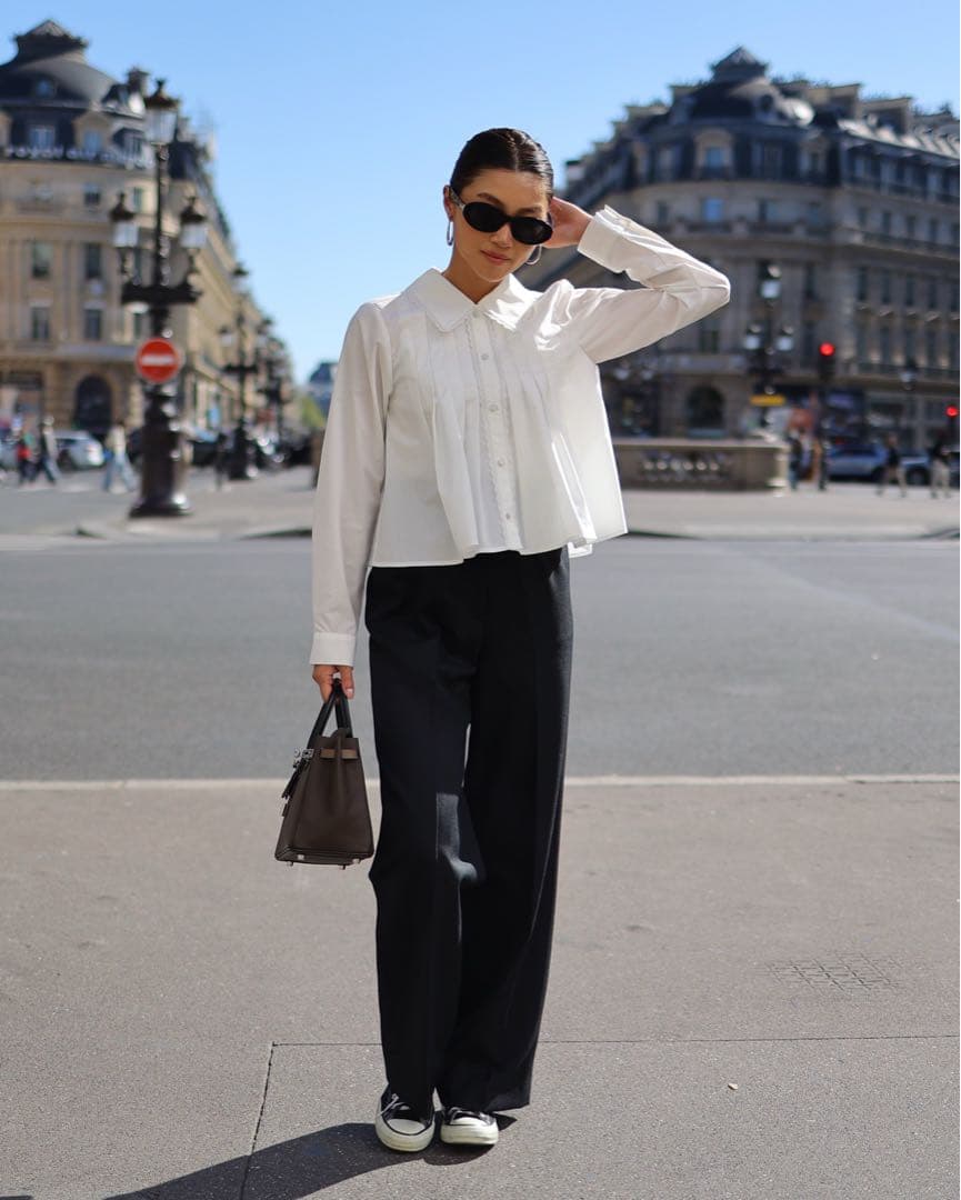 ジプソフィア　Tuck Long Sleeve Blouse