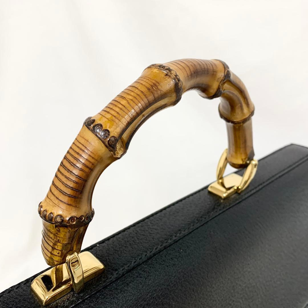 【バンブー】オールドグッチ　OLD GUCCI　ビジネスバッグ　ブリーフケース