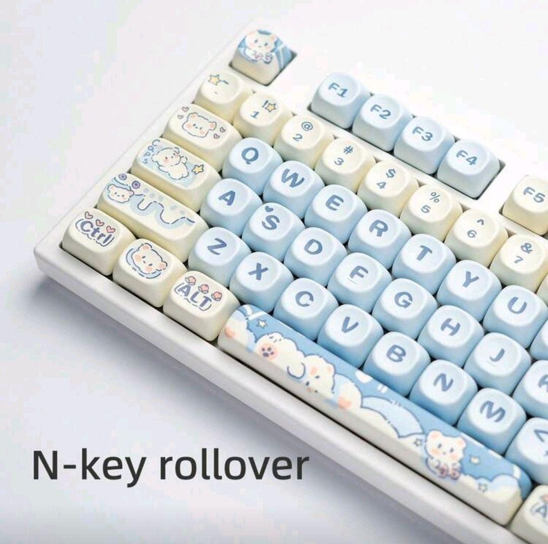 メカニカルキーボード　108KEY、青軸、US配列