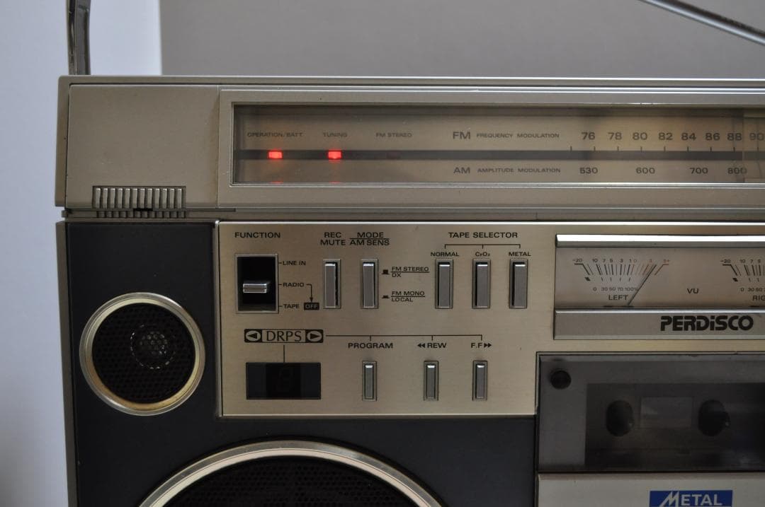 希少 日立 パディスコ ラジカセ TRK-8600 青 レトロラジオ 動作品