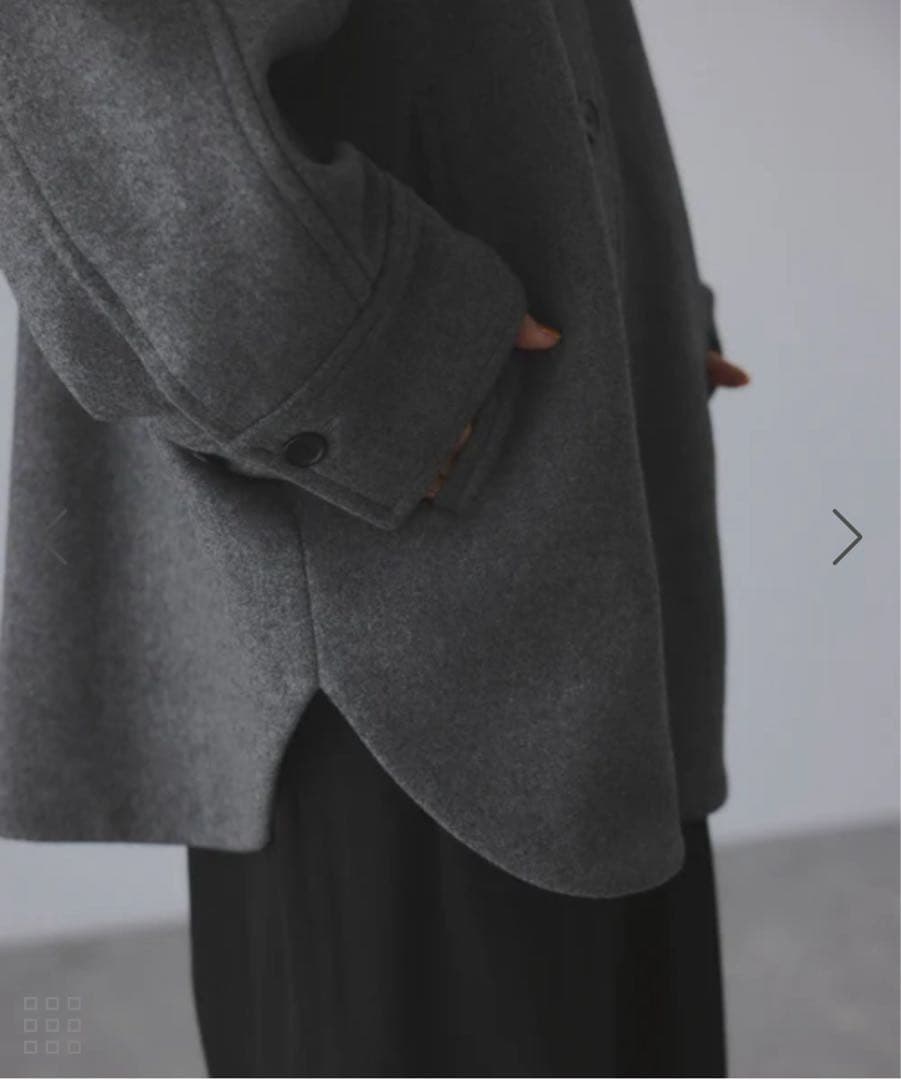 ADAM ET ROPÉ FEMME Super140'sメルトンシャツコート