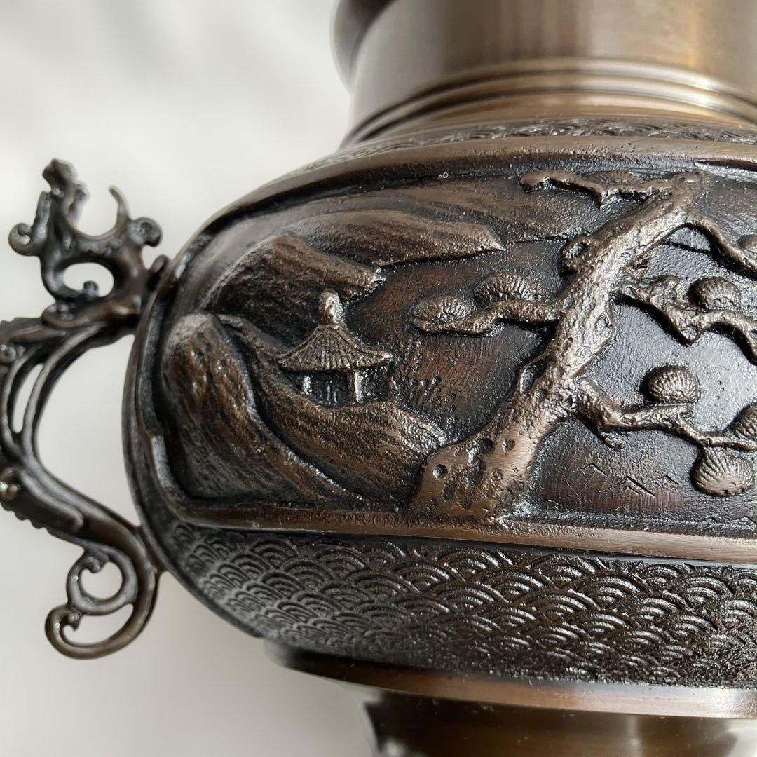 (432)珍しいレトロな金属製花生け道具のウスバタ、