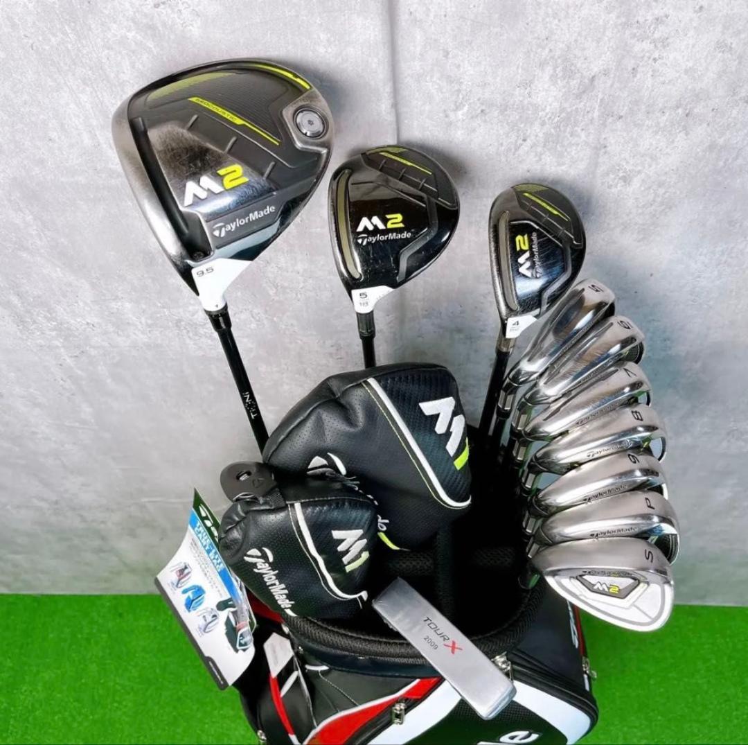 貴重レフティ メンズ テーラーメイド M2 ゴルフクラブセット 左打ち11本