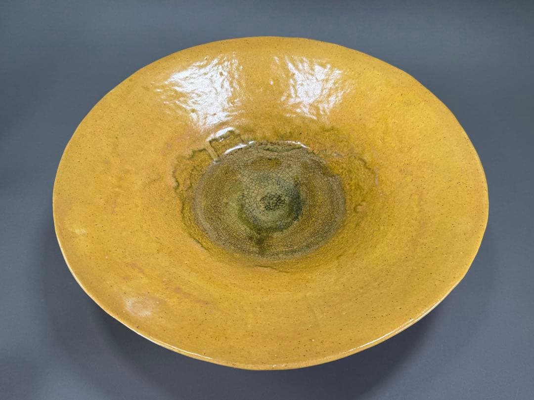 池坊　いけばな　生花.新風体 陶器花器　大きな花器　華道具　直径44.5cm