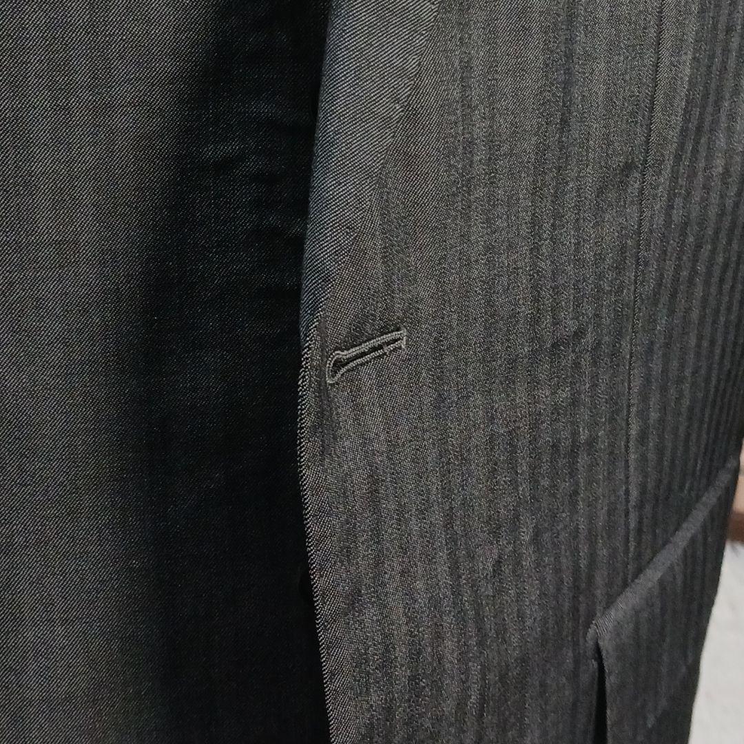 ブラックレーベル　スーツ　日本製　グレー　シャドーストライプ　サイズ36R