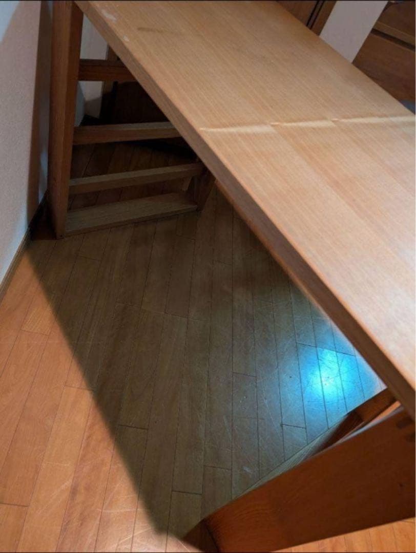 ■送料込■木下家具 北欧 リム 木製デスク 学習机 事務机 無垢材 タモ