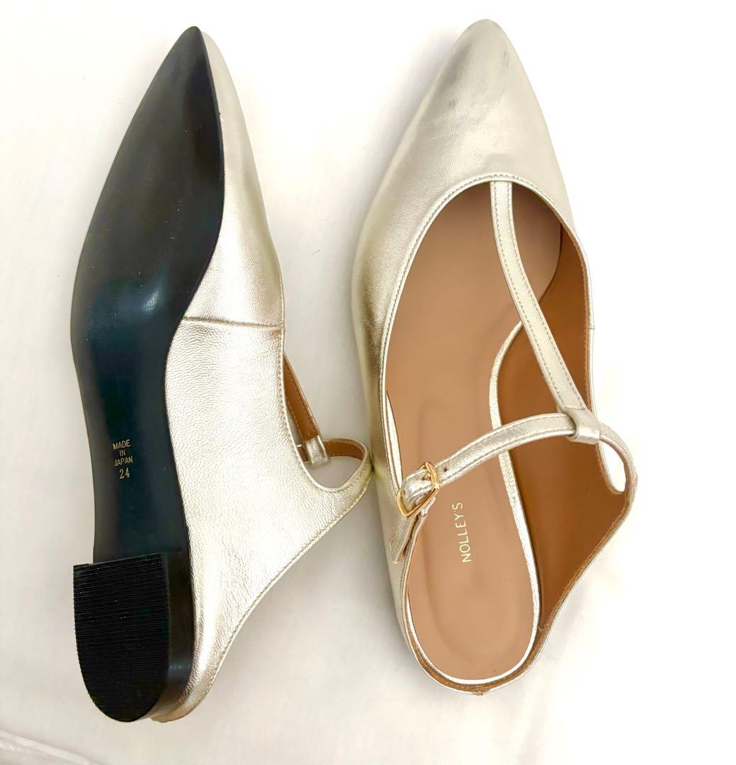 ⭐︎専用です⭐︎新品ノーリーズ¥19800メタリックゴールドミュール