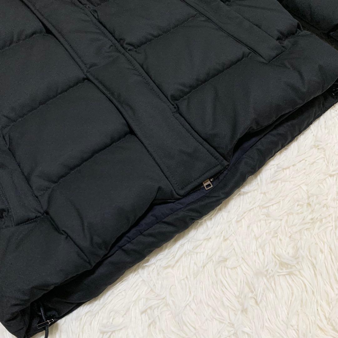 【未使用】ヘルノ ダウン ボンバージャケット アレンデール フェイクファ黒 48