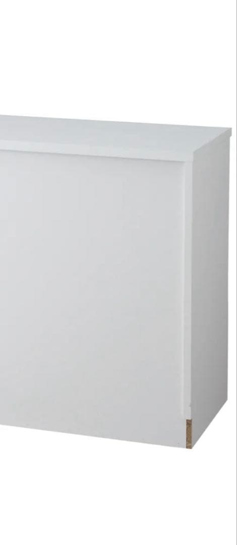 【日本製】ディノス 前面光沢＆引き出し内部化粧チェスト ホワイト　4段