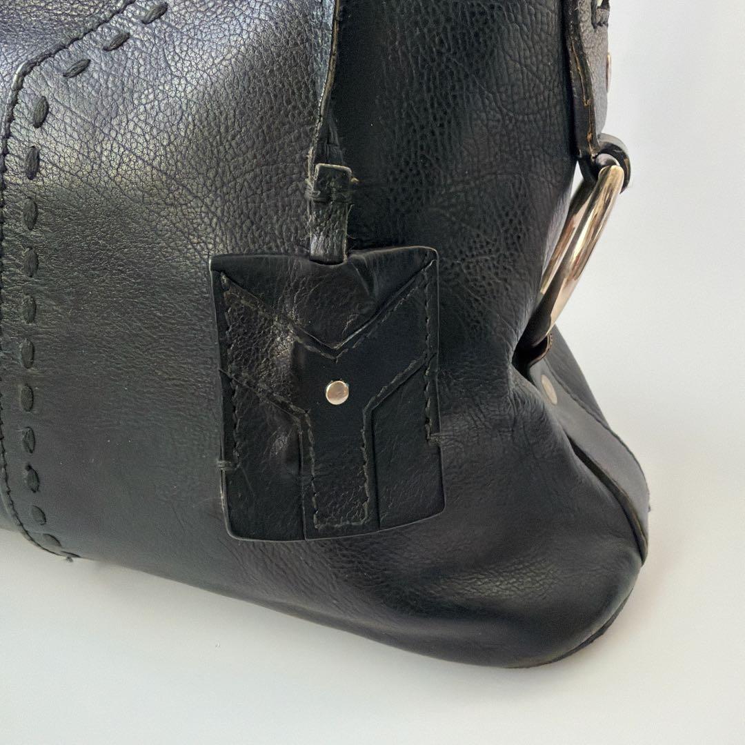 イヴ・サンローラン ミューズ パテント ショルダーバッグ