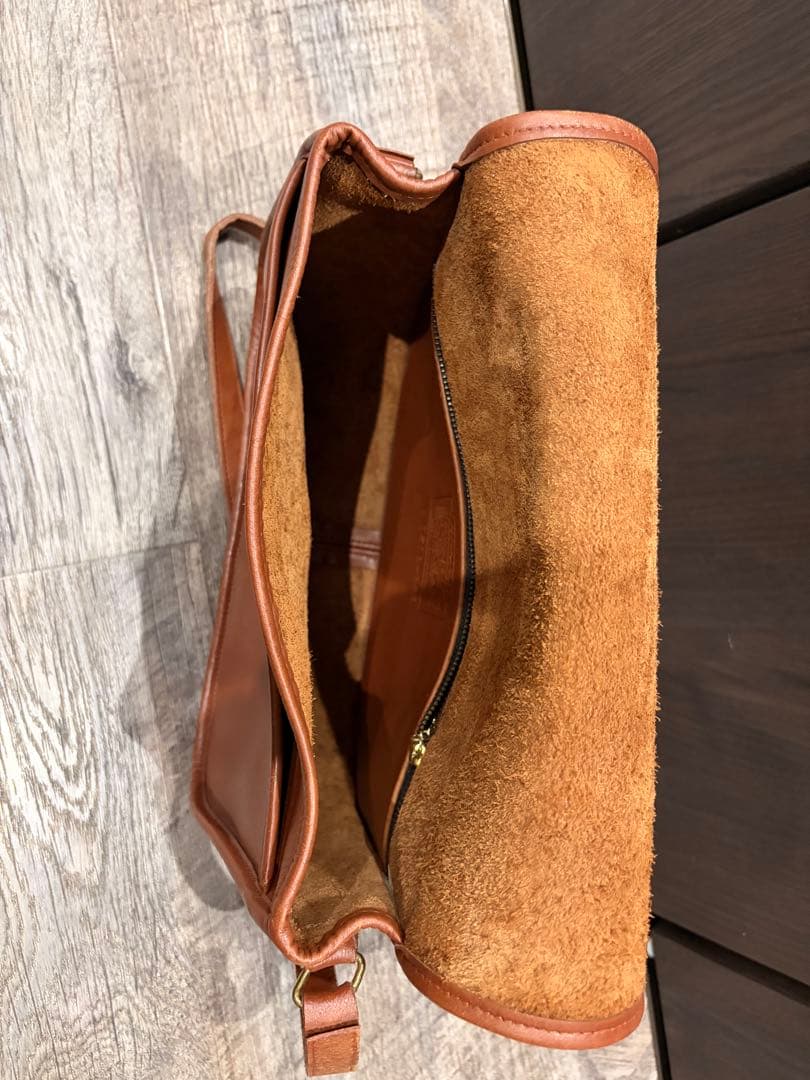 R*y様 OLD COACH ブラウンレザー ショルダーバッグ