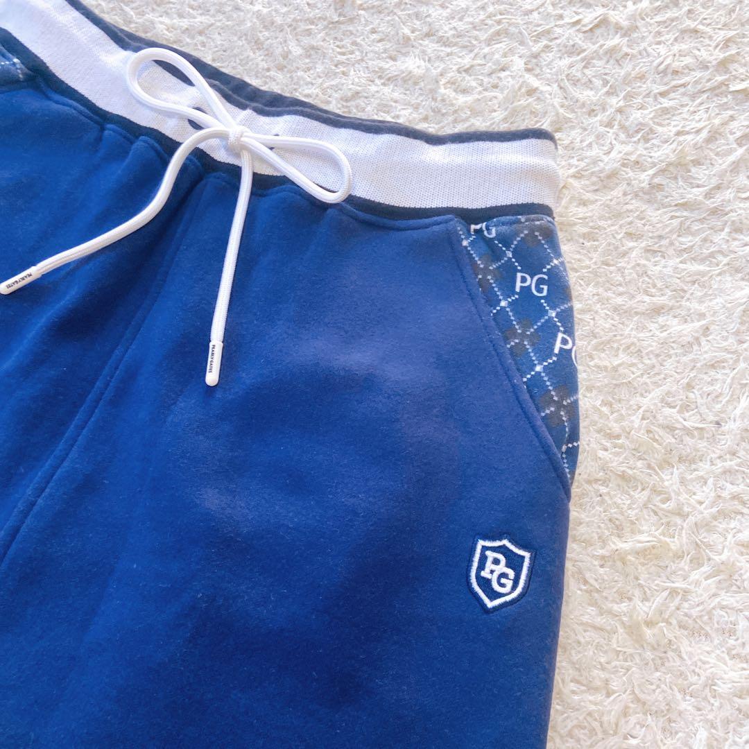 パーリーゲイツ　近年モデル　アーガイル　PGロゴ　セットアップ　ゴルフウェア　M