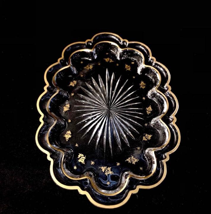 Baccaratバカラ /※ナポレオン三世　32cm金彩オーバルプレート 　大皿