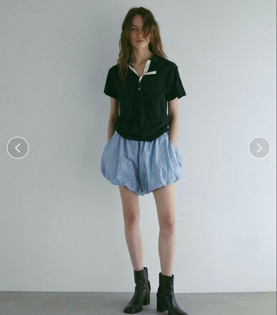 ETRÉ TOKYO ストライプボックスシャツ&ストライプバルーンショートパンツ