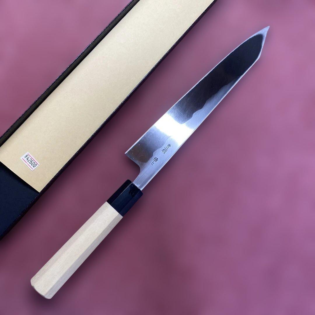 青二鋼　勘所切付型特製万能和包丁　240㎜ 8寸