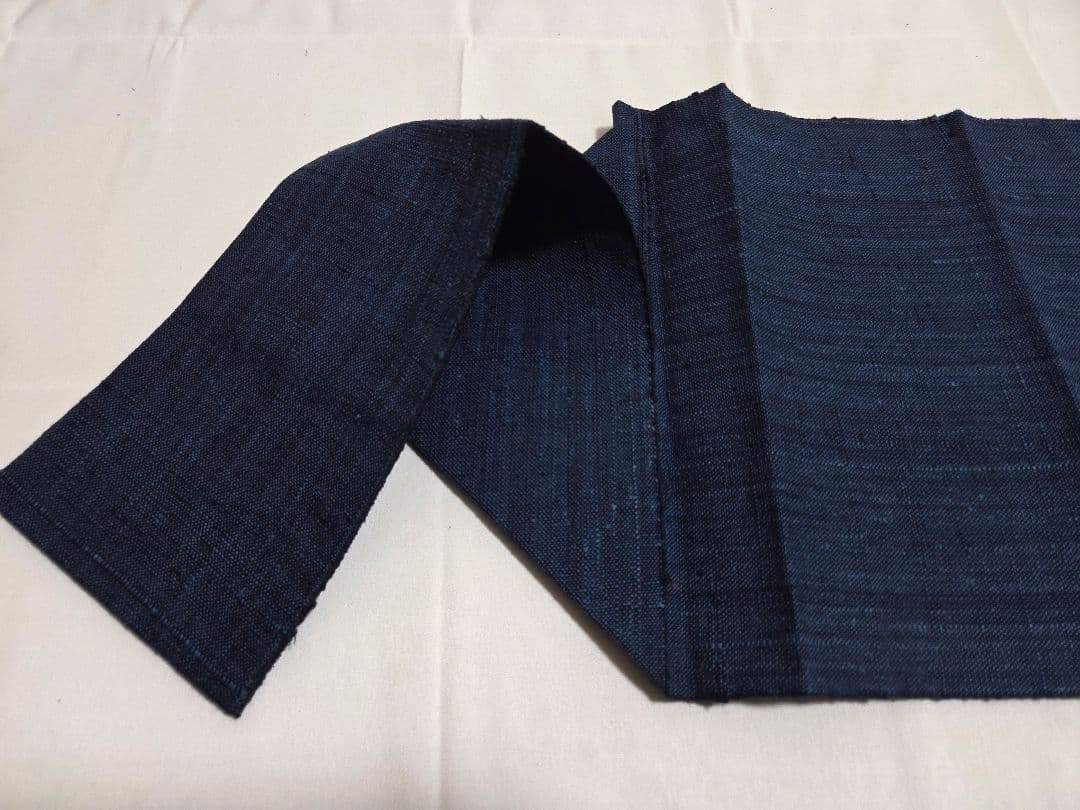 A◆着物くつろぎ 抽象デザイン ナチュラル 六通 紬 正絹 松葉仕立て名古屋帯