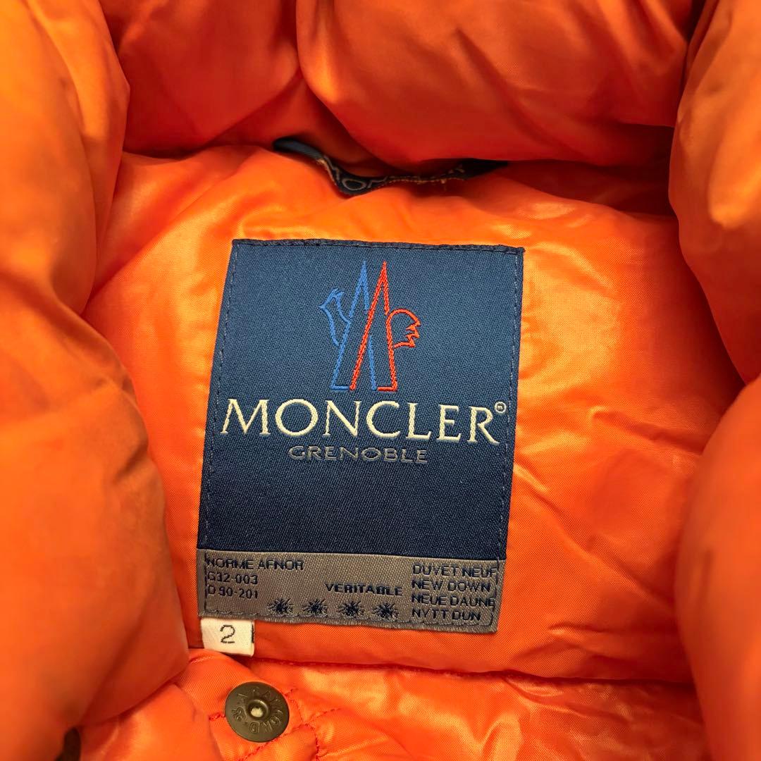 希少 MONCLER 80s 90s ヴィンテージ ダウンジャケット オレンジ