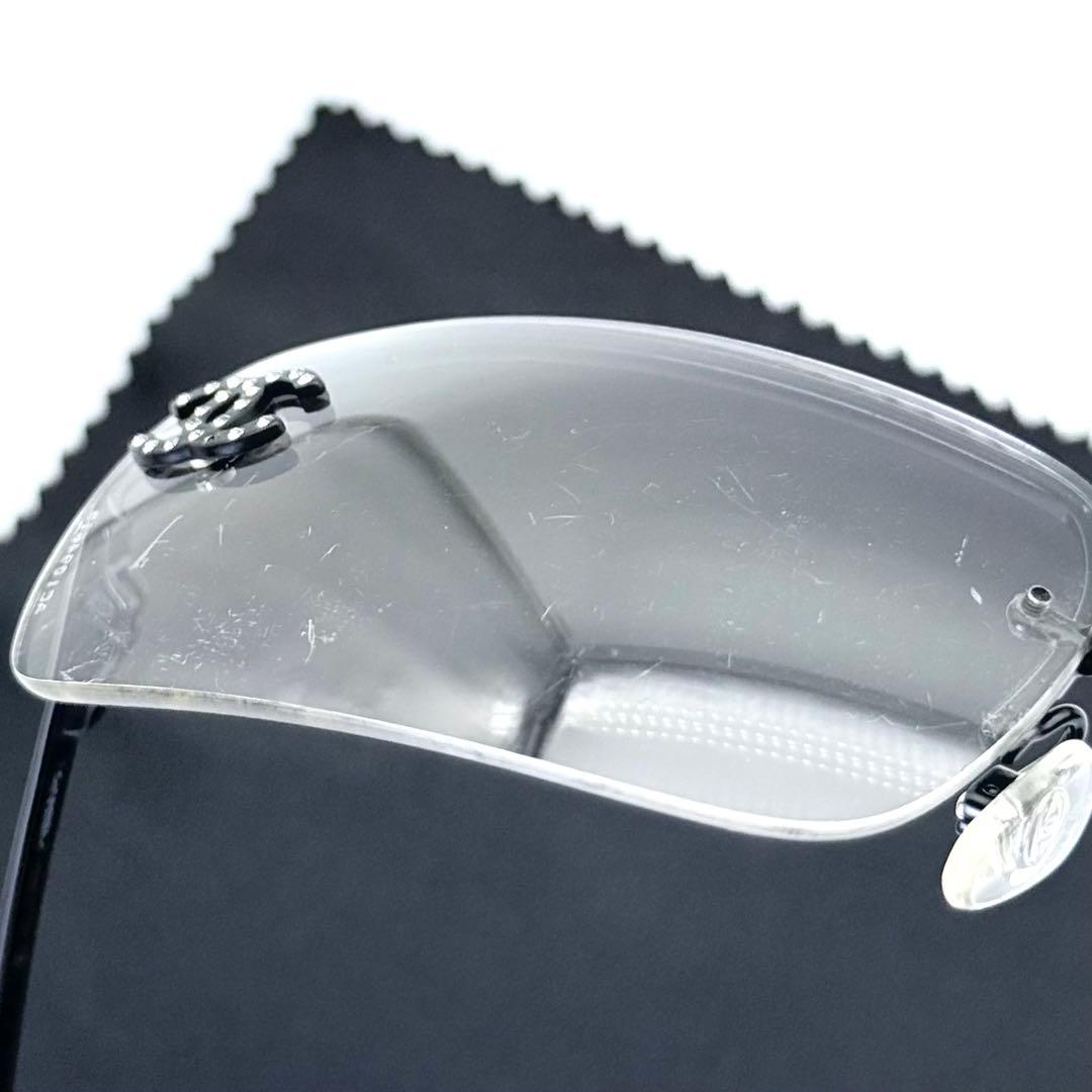 【良品】CHANEL シャネル　ハーフリム　スクエア　サングラス　ココマーク