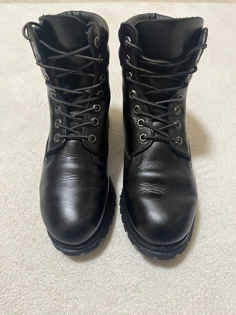 本革　timberland 6インチ　ブーツ　オールブラック　26㎝　レザー