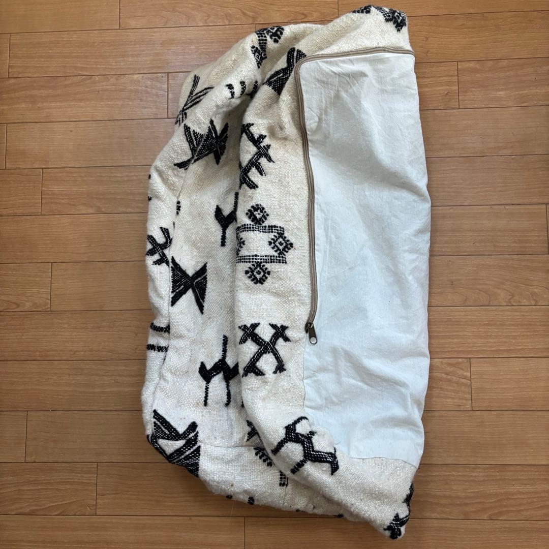 モロッコ　プフ　クッション　ウール　カバー