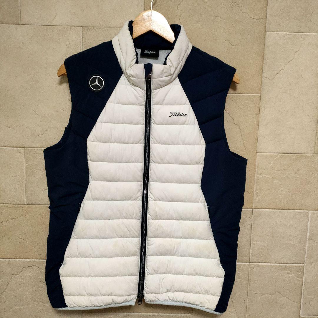 Titleist/Mercedes-Benz ホワイト/ネイビー ゴルフベスト