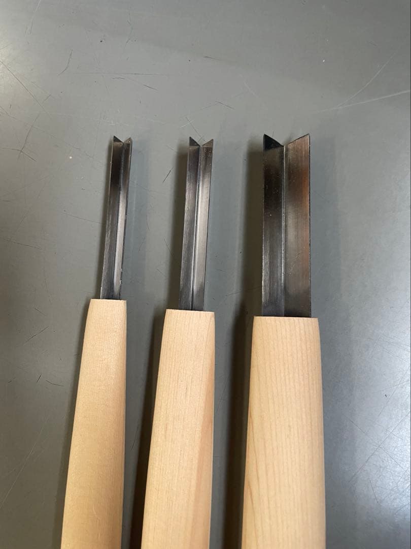 御料理用むきもの刀　十本組　ケース付き　彫刻刀　未使用【汚れあり】