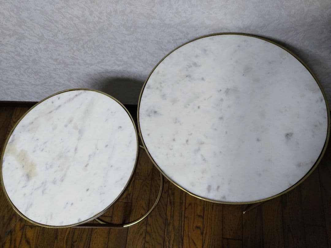 zara ザラホーム・大理石ネストテーブル・丸テーブル・大理石