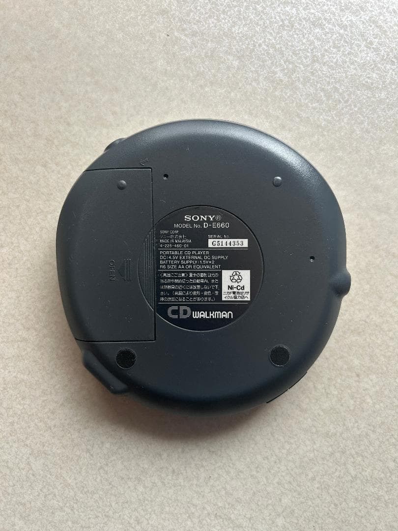 SONY ソニー CDウォークマン D-E660 （JVCイヤホン付き）