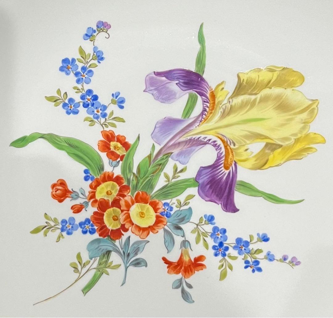 Meissen マイセン/※1級品 26cm 飾り皿  フラワーブーケ
