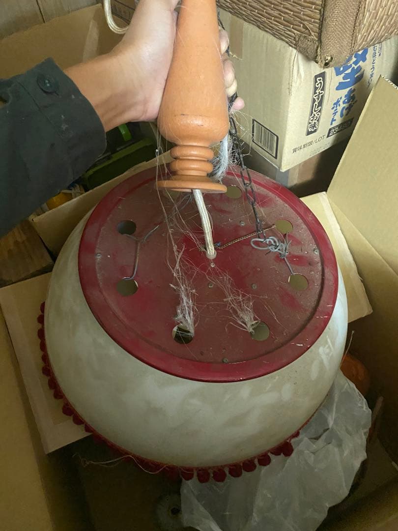 昭和レトロポップ　白　ホワイト　電気傘　ペンダントライト　天井照明