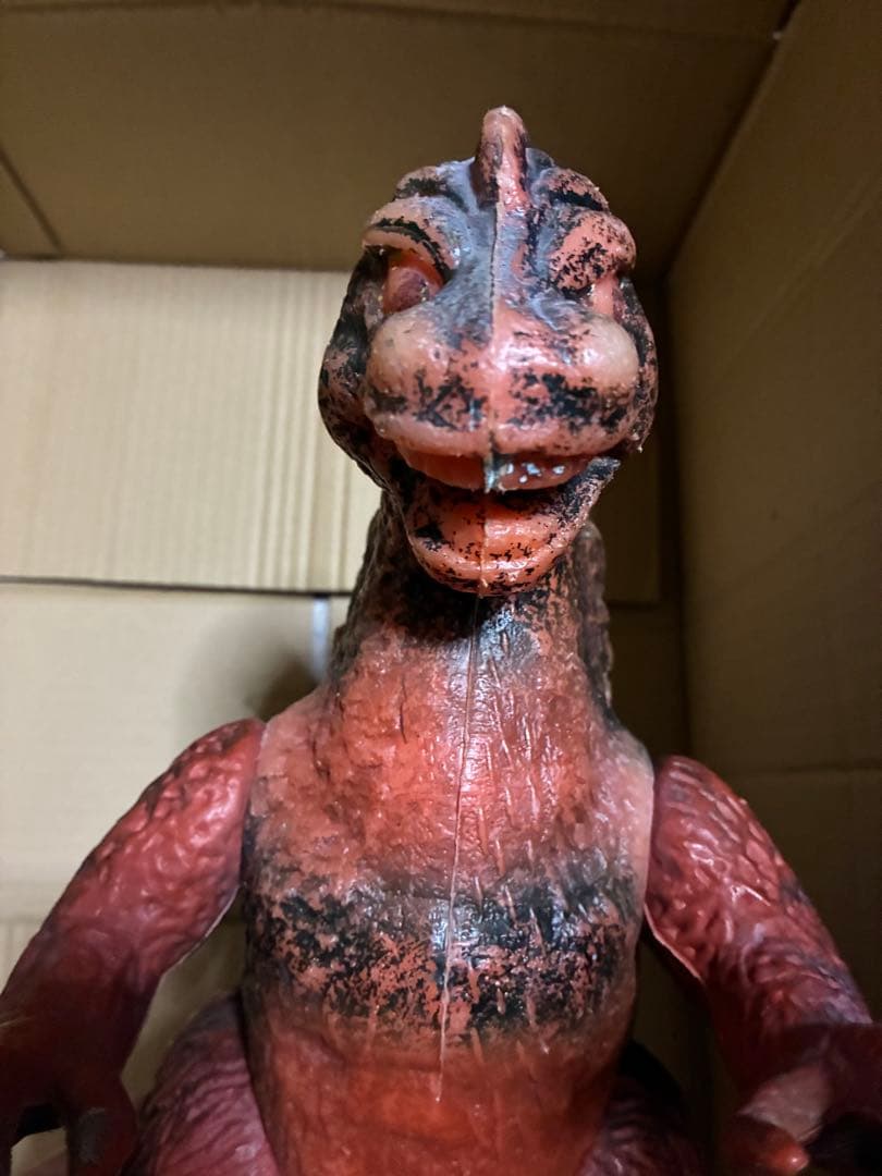 当時物　無版権　パチ　ゴジラ　ポリ　ソフビ　怪獣　ブルマァク　マルサン　恐竜