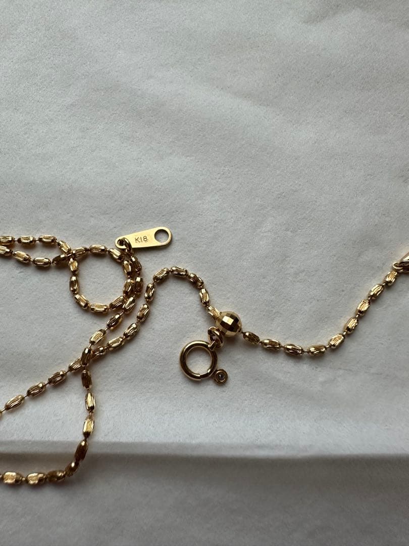 18K ネックレス　イェローゴールド　45cm