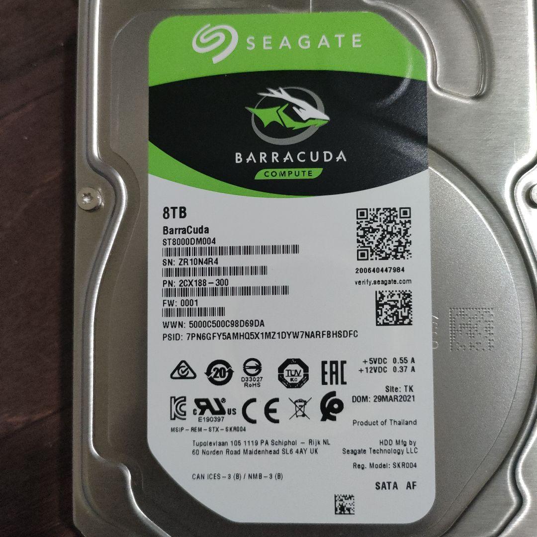 内蔵型ハードディスクドライブ Seagate HDD BARRACUDA 8TB