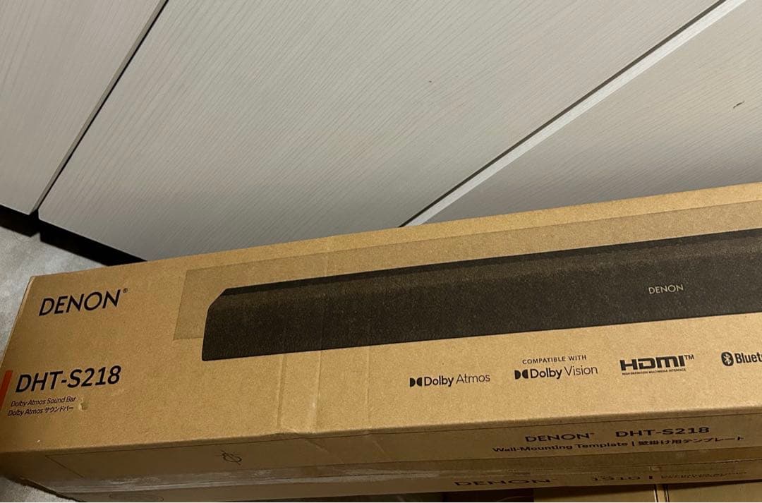 デノン サウンドバーDHT-S218K ブラックデュアルサブウーハー内蔵 立体音