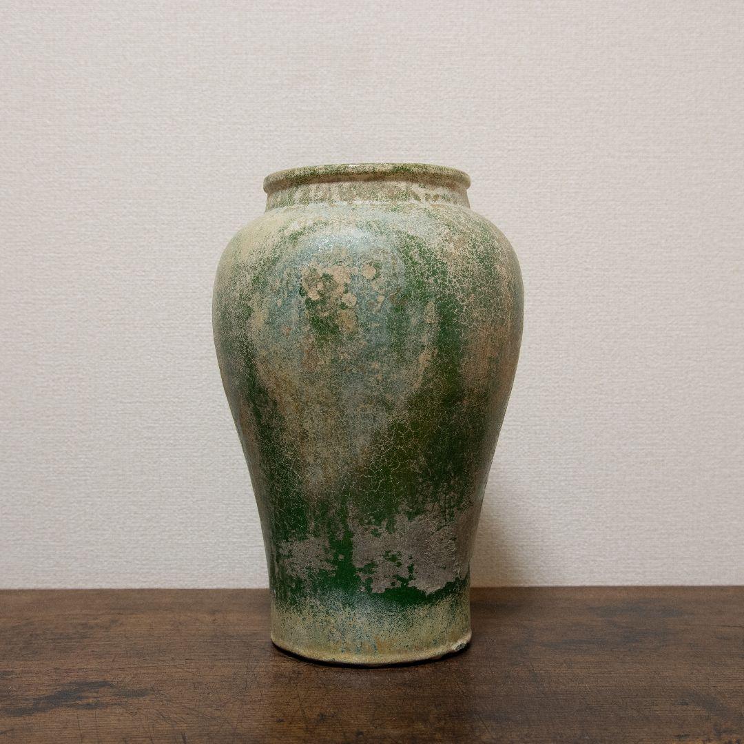 漢　緑釉　壺　中国　古美術